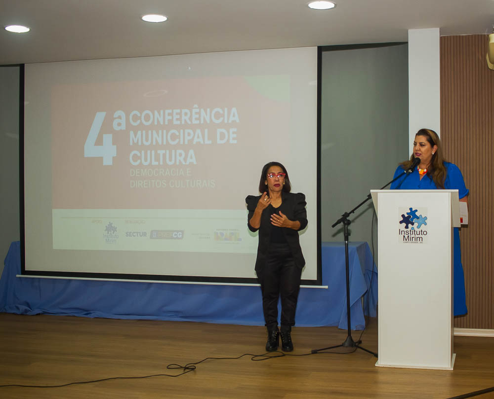 (27.out.23) - A secretária de Cultura de Campo Grande, Mara Bethânia Gurgel durante a cerimônia de abertura da 4ª Conferência Municipal. Foto: Tero Queiroz