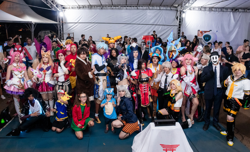 Participantes do concurso de cosplay. Foto: Leiliane Assis