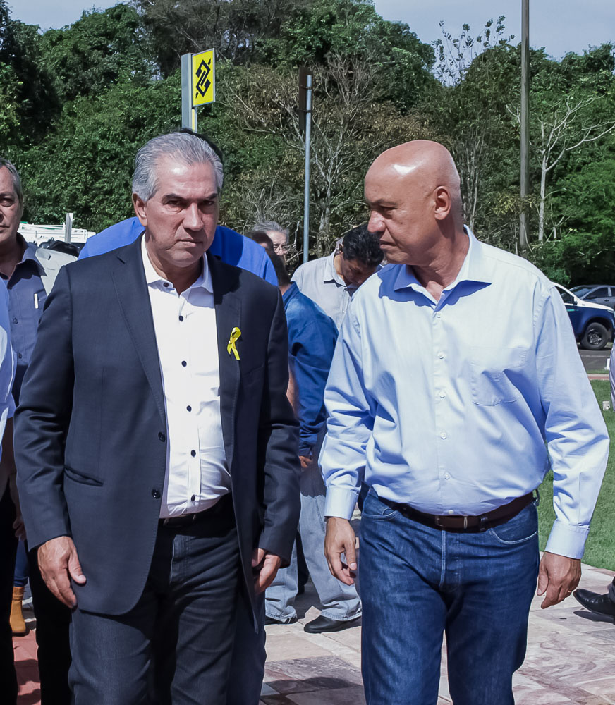 Ex-governador Reinaldo Azambuja e seu fiel escudeiro, Assis. Foto: Tero Queiroz