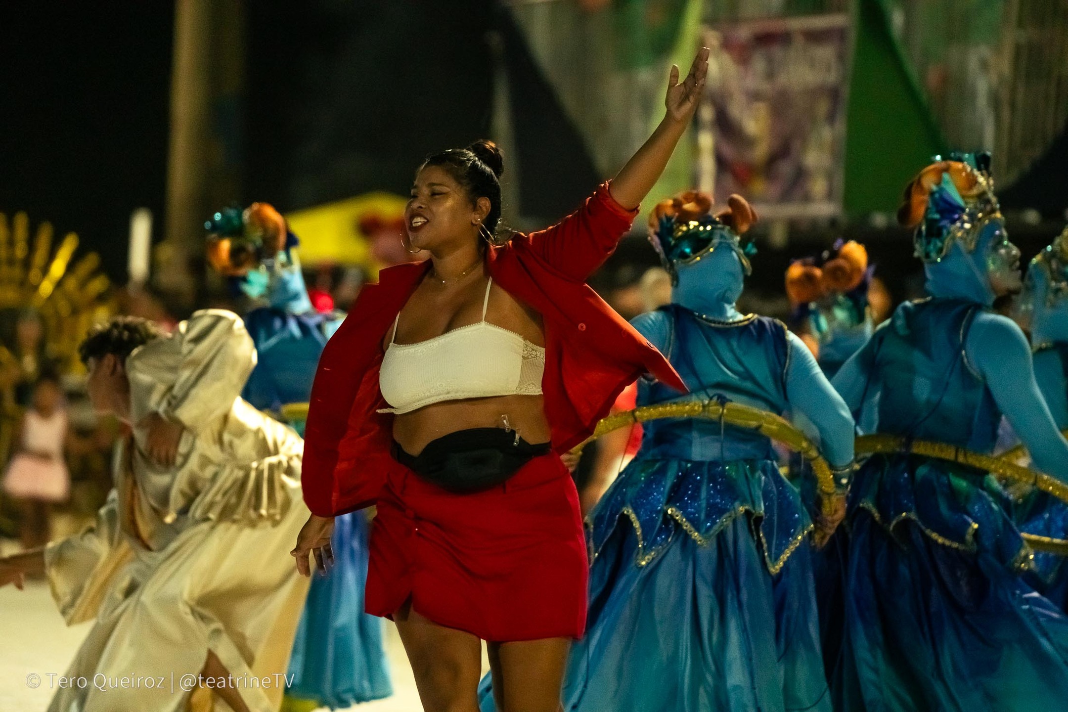 (13.fev.24) - Corógrafa e diretora da Comissão de Frente da Escola de Samba Igrejinha no Carnaval 2024. Foto: Tero Queiroz 