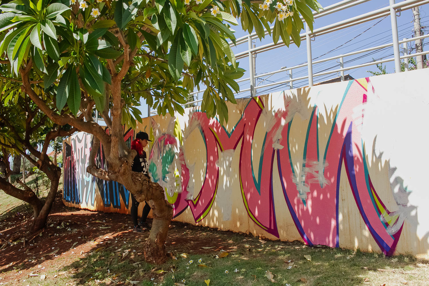 (1.fev.24) - Mural de 25 metros que havia sido feito por Thais Maia e amigos, foi coberto de tinta branca e descaracterizado. Foto: Tero Queiroz 