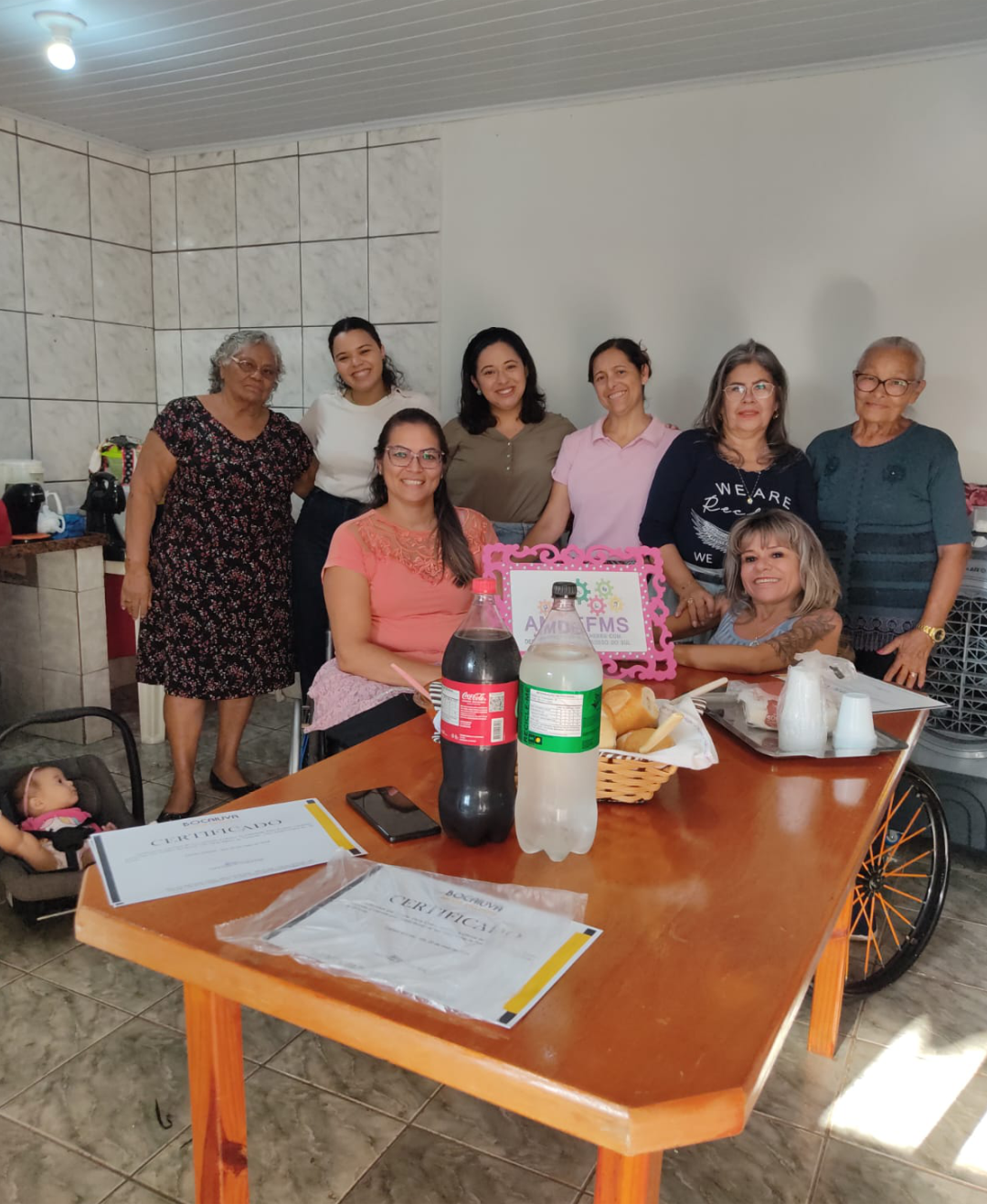 Oficina de costura na Associação de Mulheres com Deficiência de Campo Grande.