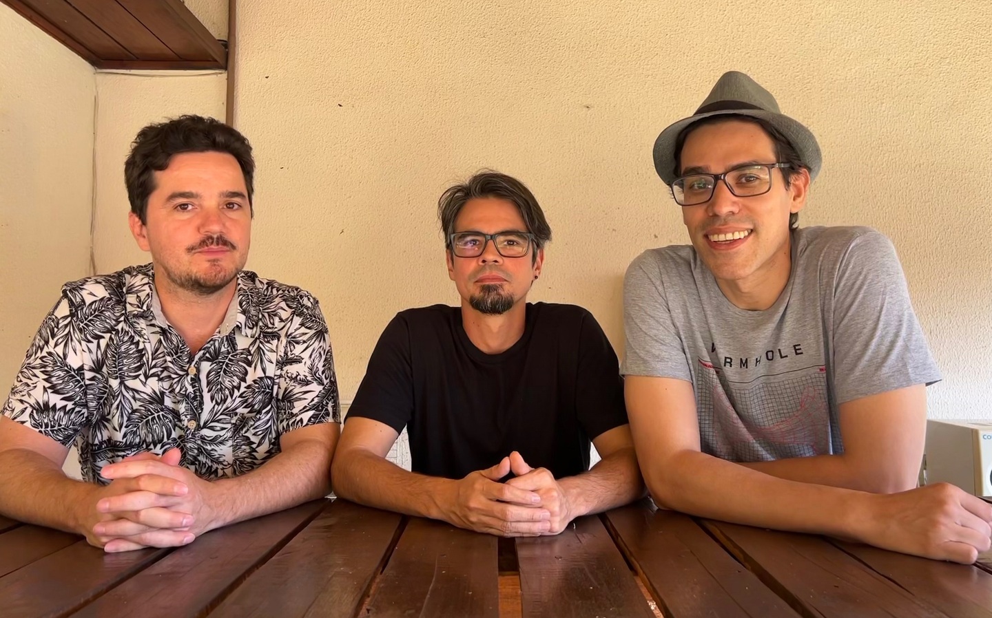 Ricardo de Podesta, Thiago Camargo e Paulo Miranda socios da Mandra Filmes.