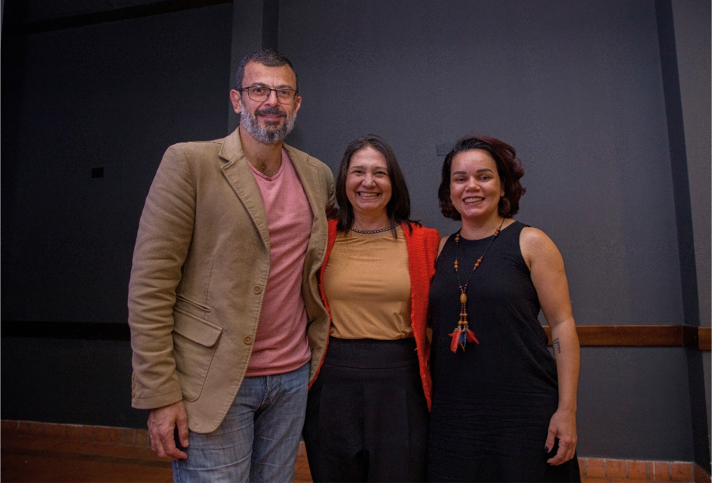 Leonardo Edde, Luiza Ribeiro e Marinete Pinheiro. Foto: Eduardo Medeiros