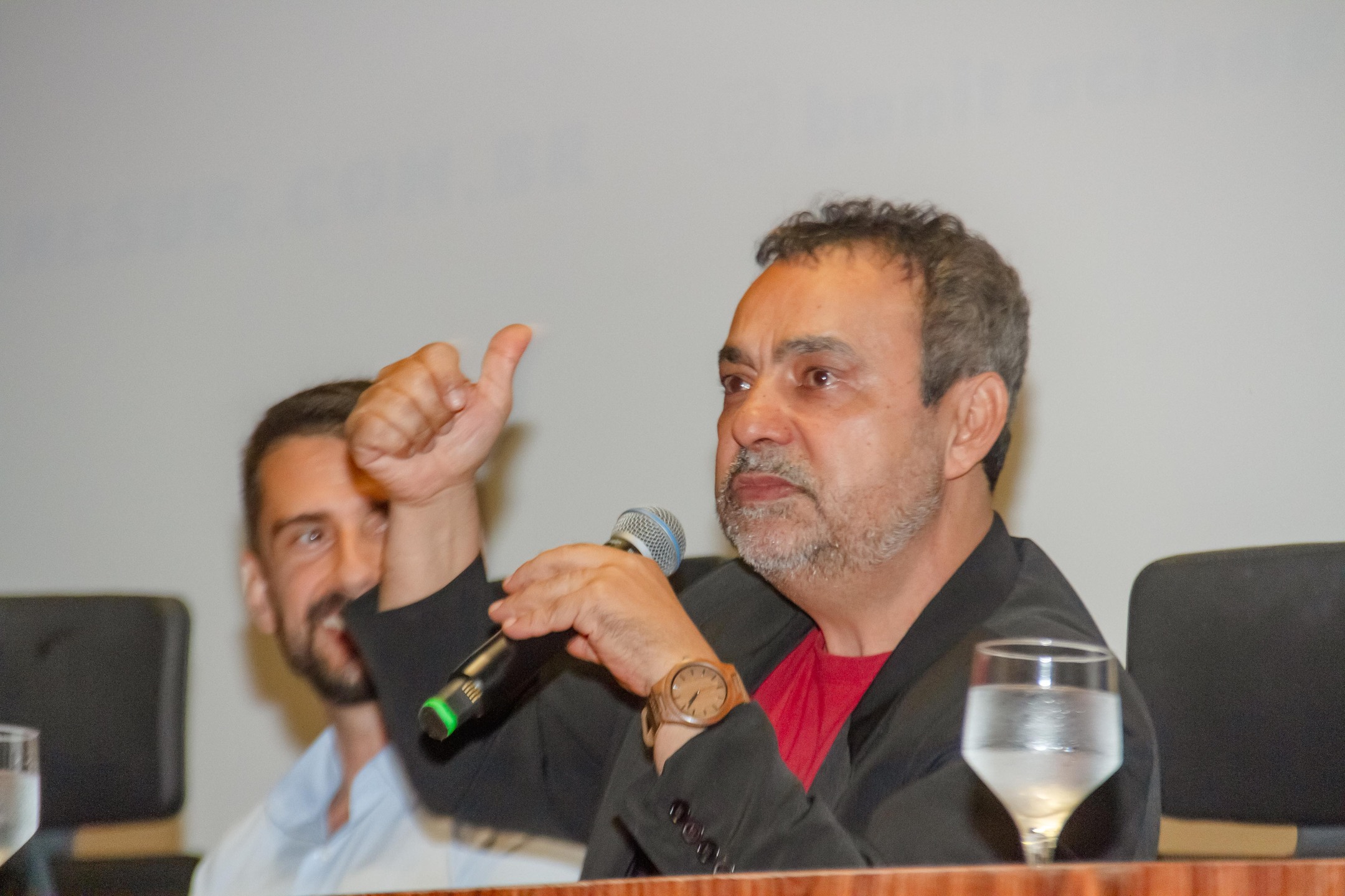 Nilson Rodrigues durante discurso no lançamento oficial do 3º Bonito CineSur em Campo Grande (MS). Foto: Reprodução