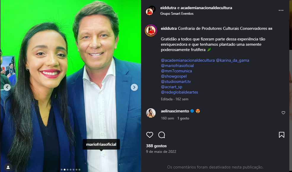 Empresa ligada ao ex-secretário Executivo de Cultura Mario Frias abocanha bolada milionária. Foto: Instagram