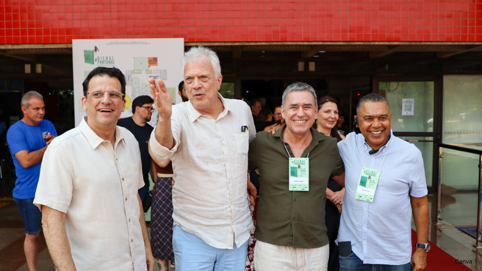 Pedro Bial também passou pela 1ª Bienal do Livro do Pantanal. Foto: Rogério Gomes