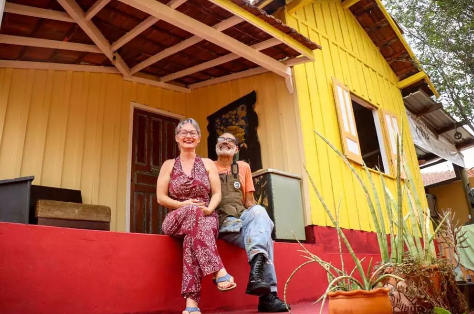 Tatiana e Guido, gestores da Casa Amarela. 