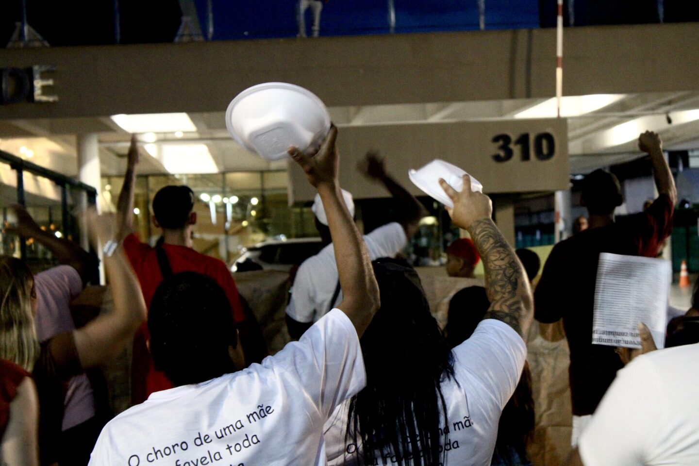 O segundo protesto em homenagem a Hudson. Fotos: Rodrigo Barbosa