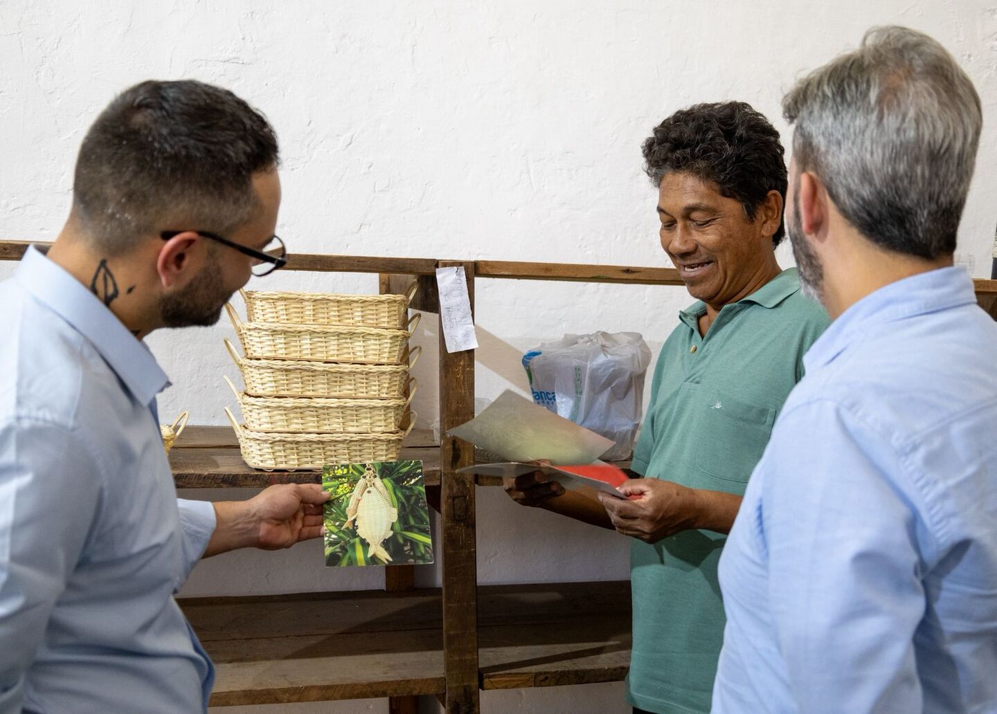 Jo&atilde;o Santos acompanha visita do presidente do Iphan, Leandro Grass, &agrave; Casa do Artes&atilde;o, em Corumb&aacute;. Foto: Arquivo pessoal