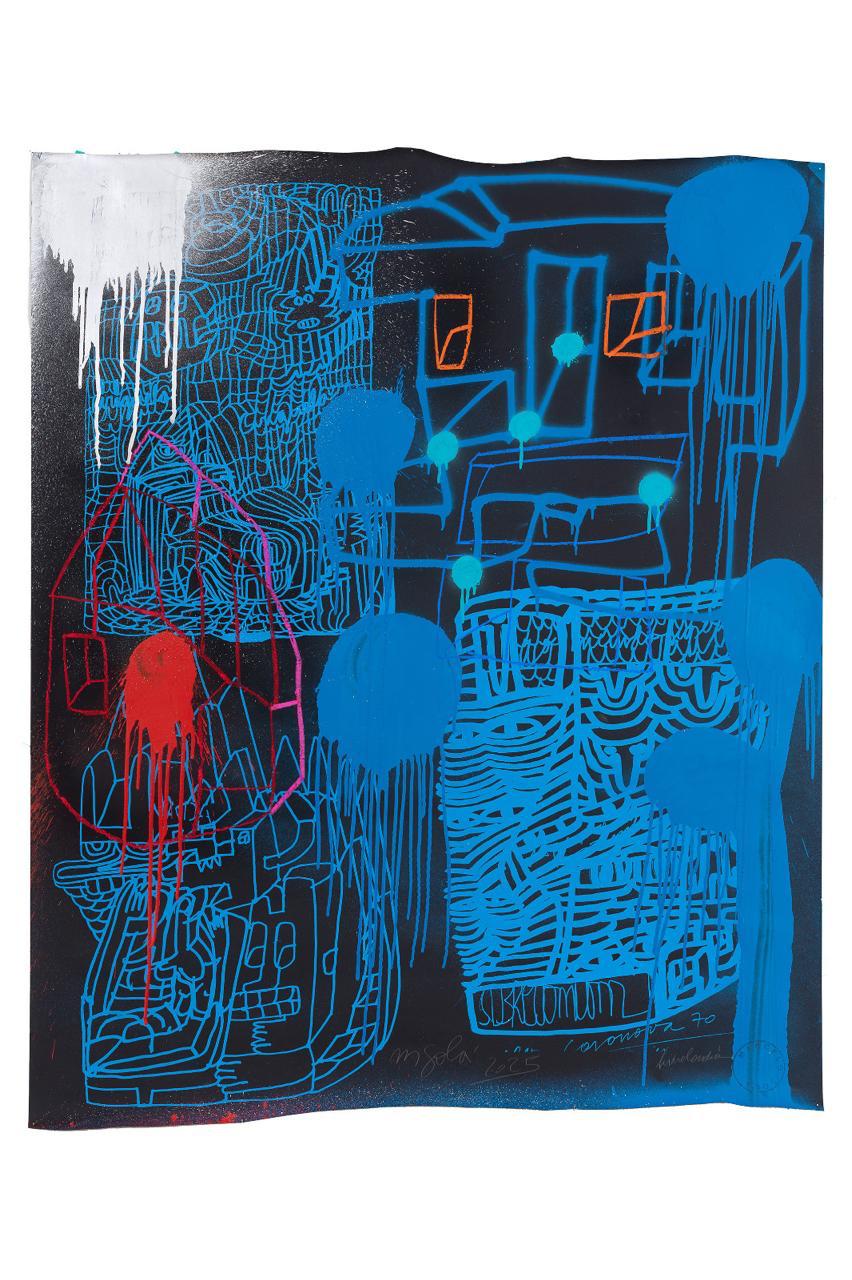 Pintura de Marcelo Sol&aacute; | Foto: Paulo Dourado Resende