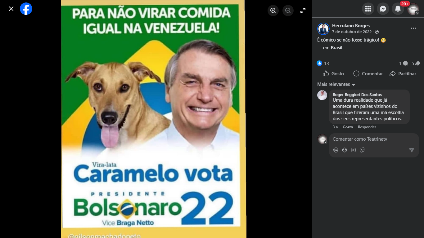 Vereador com esse n&iacute;vel educacional quer chefiar pasta da Cultura em Mato Grosso do Sul. Cr&eacute;dito: Print Facebook de Herculano Borges