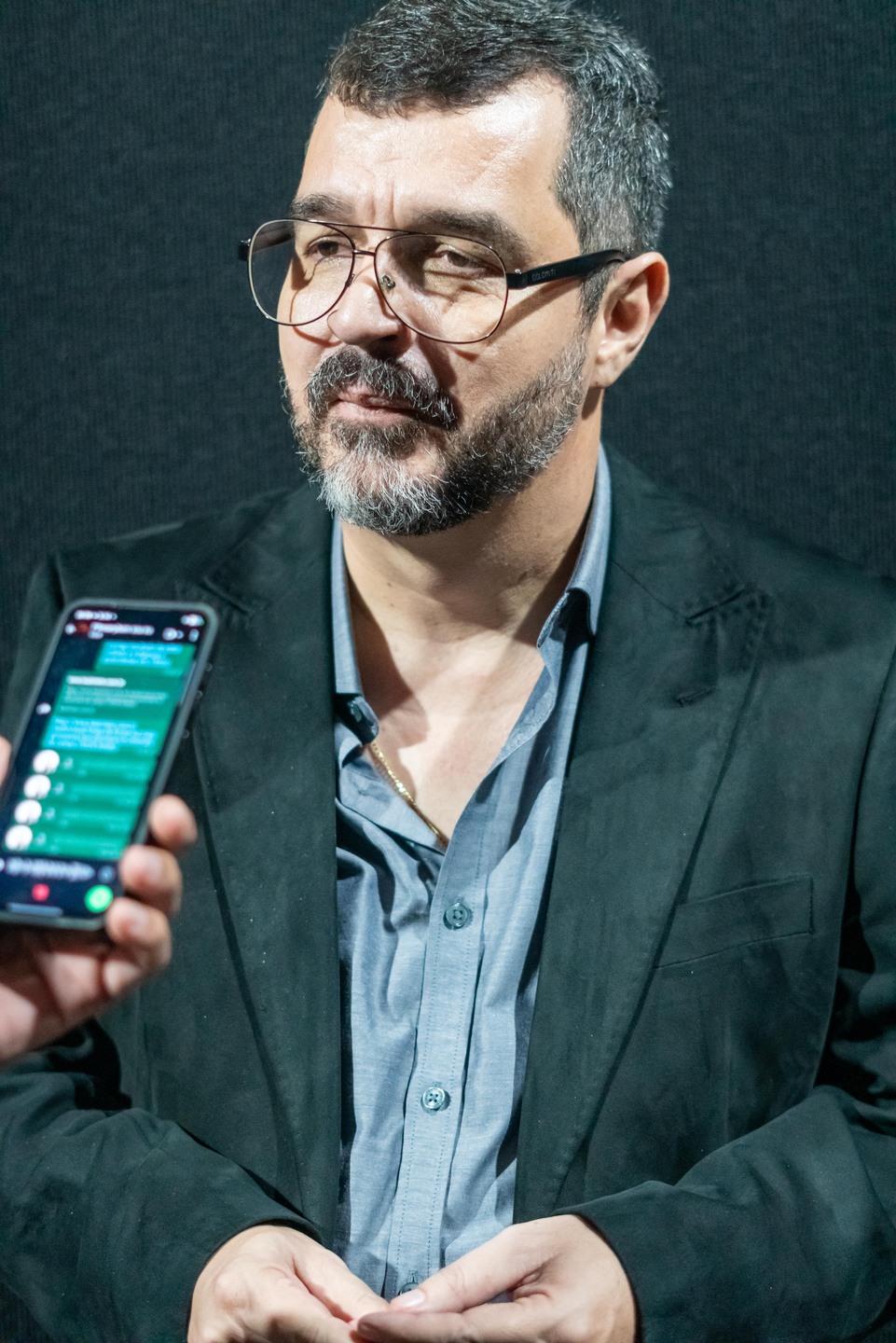 F&aacute;bio Flecha, p&oacute;s-sess&atilde;o premi&egrave;re do seu longa-metragem 'Do Sul, A Vingan&ccedil;a'. Foto: Aly Freitas