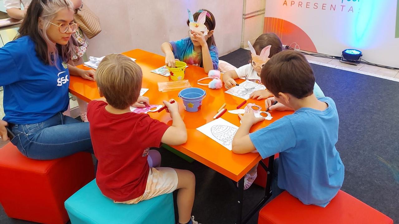 Oficinas de P&aacute;scoa no Shopping Campo Grande | Foto: Divulga&ccedil;&atilde;o