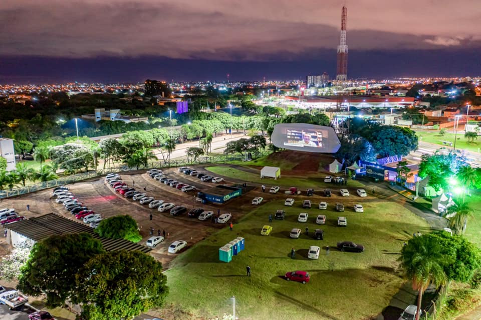 Autocine UFMS fez sess&atilde;o de filmes depois de 30 anos, em 2020. Foto: Cyro Clemente/Ovo Filmes