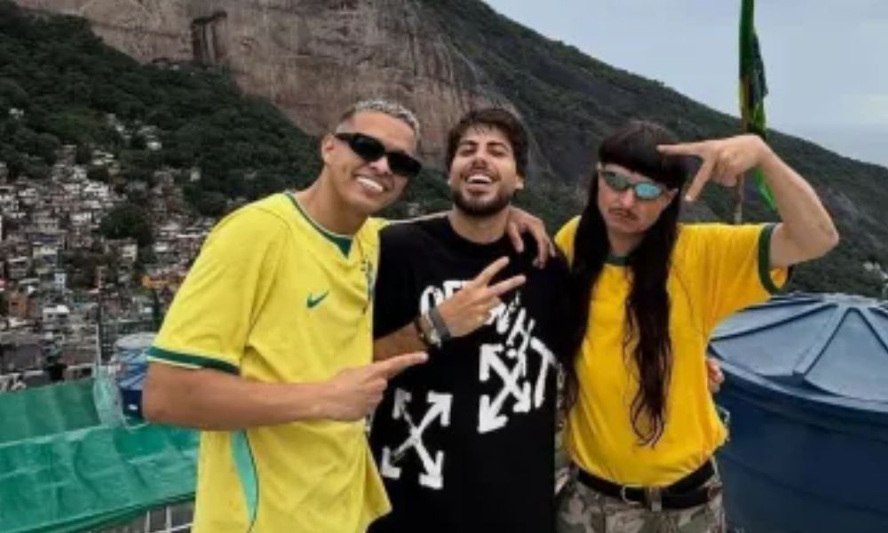 O influenciador Thiago Alc&acirc;ntara, e as v&iacute;timas Lucas Frota e Oliver Tree. Foto: Reprodu&ccedil;&atilde;o